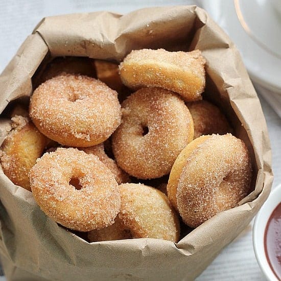 No-Fuss Baked Cinnamon Sugar Mini Donuts: Vegan & GF Friendly